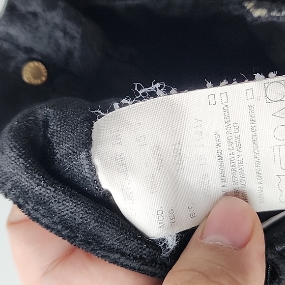 Vintage Moschino Jeans Crushed Velvet High Waisted Legging Trouser Pants - Picture 10 of 11